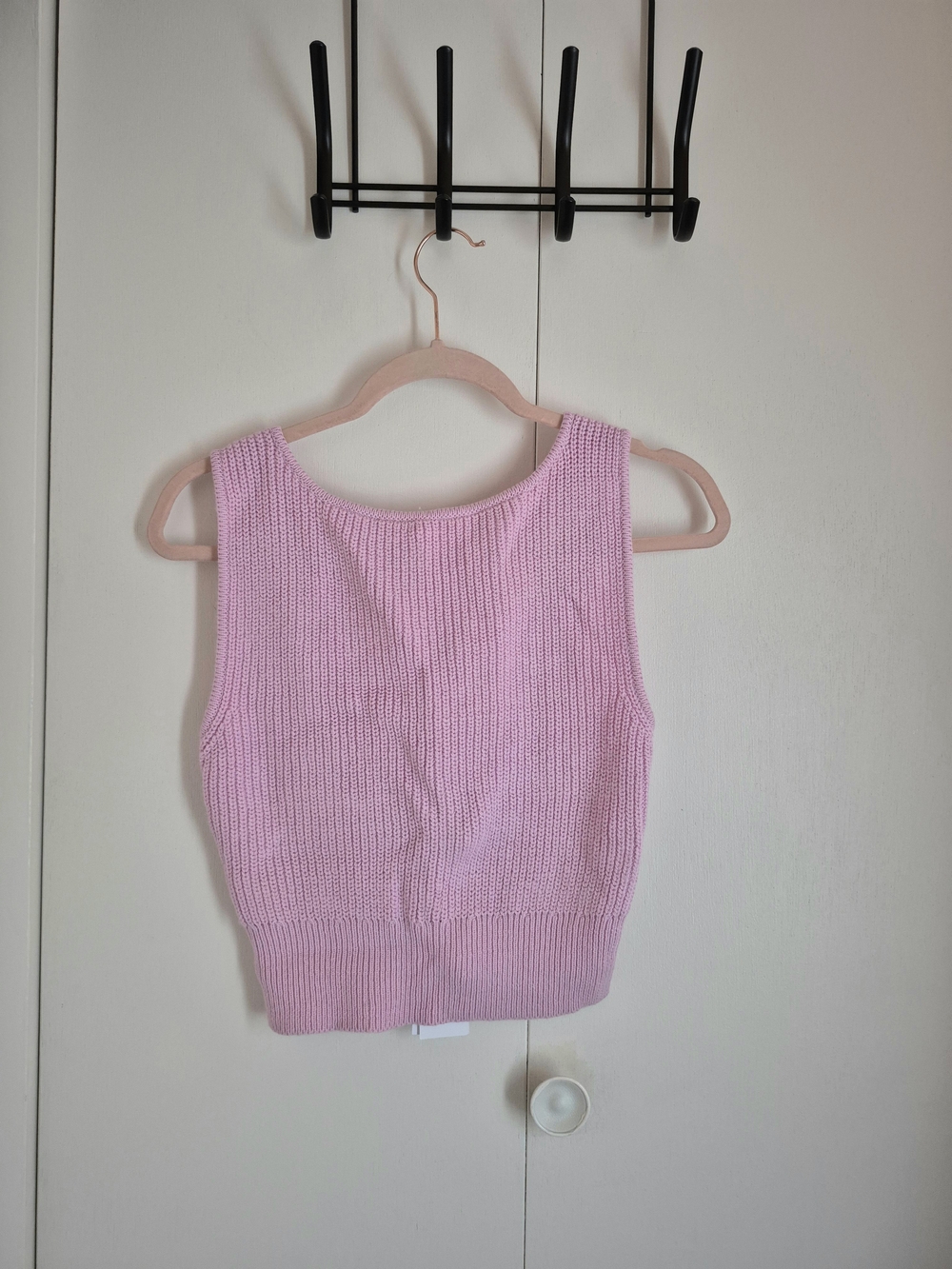 Dynamite Light Pink Knit Cropped Tank